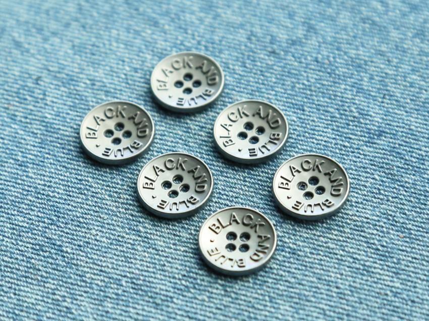 Four Holes Dome Metal Sew On Button