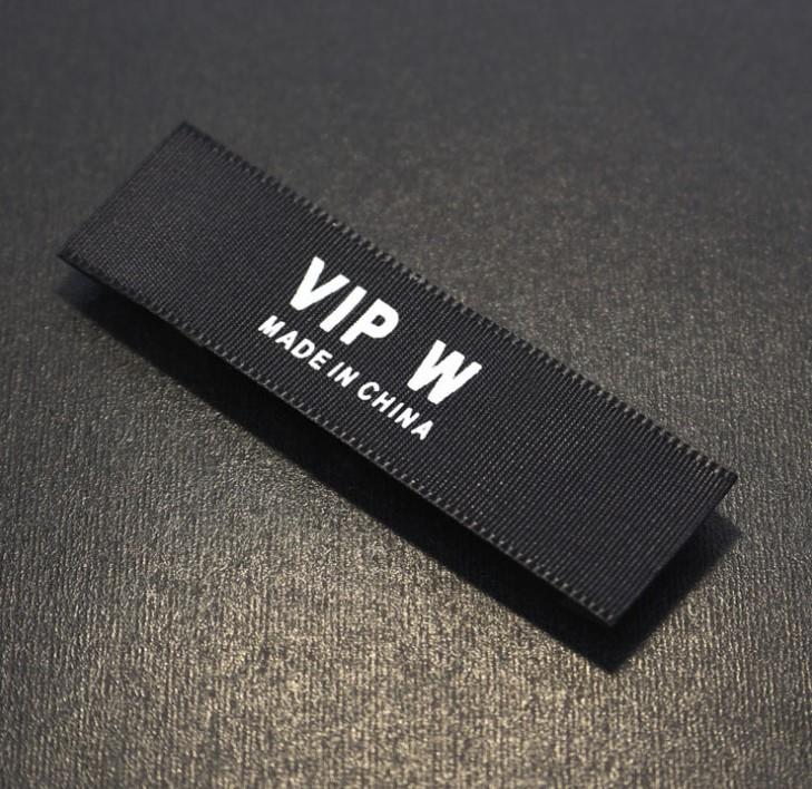 China soft satin woven label damask garment label stain printed label