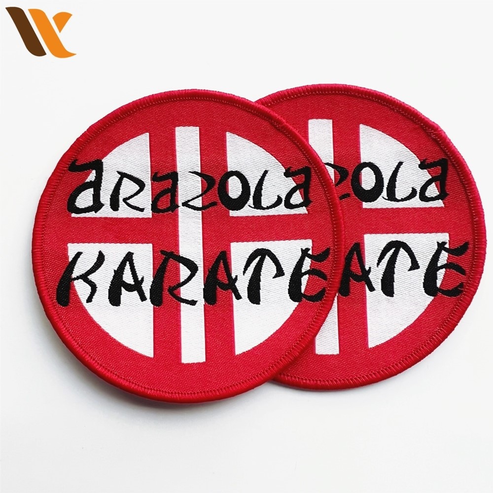 Red Woven Patch Perfect For School Bags