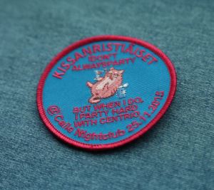 Overlock Kruh Vyšívání Odznak 3D Patch