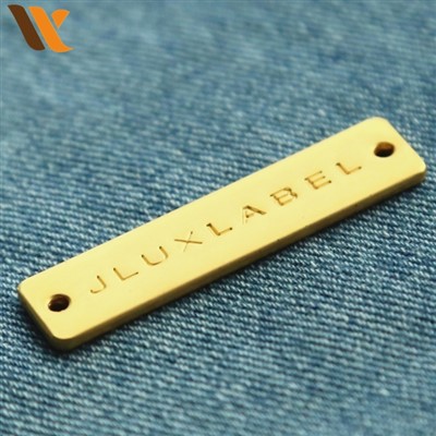 Matte Gold Soukromá značka Logo Metal Tag